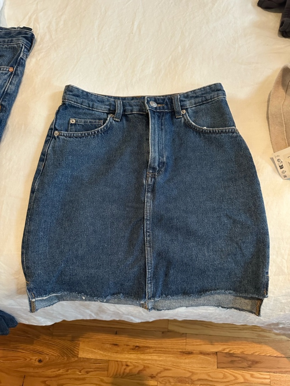Classic Dark Blue Denim Mini Skirt - Women's - so cute on!